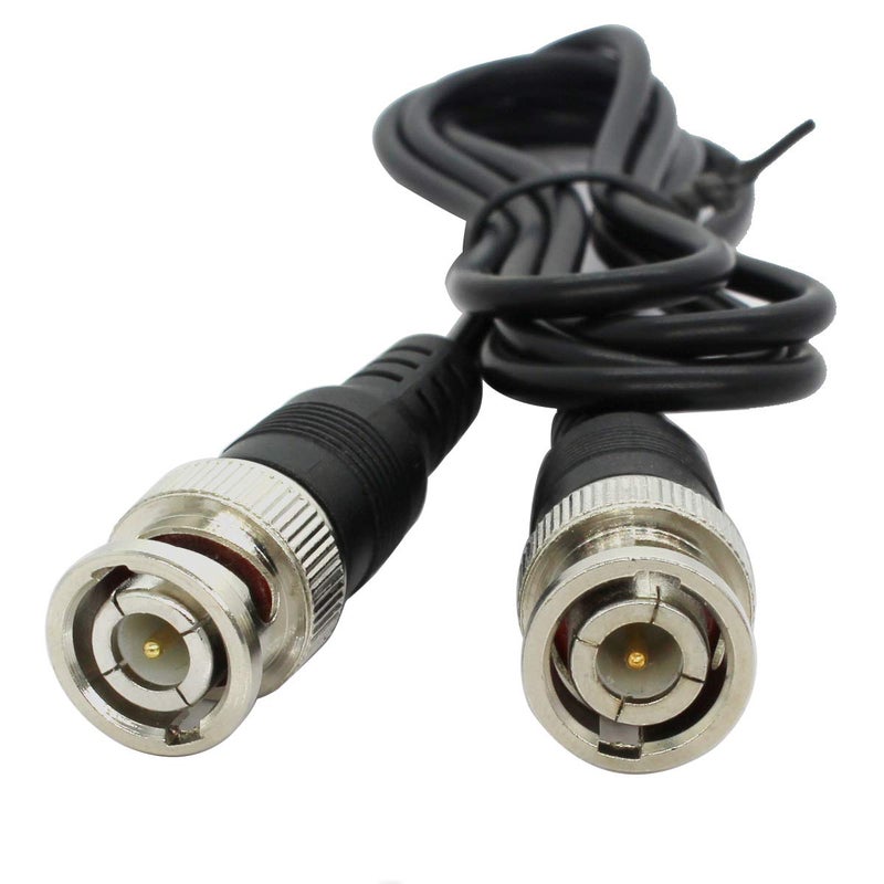 ANVISION 6-Pack Black 1m 3.3ft BNC Male to BNC Male Jumper Cable with Black Connector for CCTV DVR to TV System - Image 2